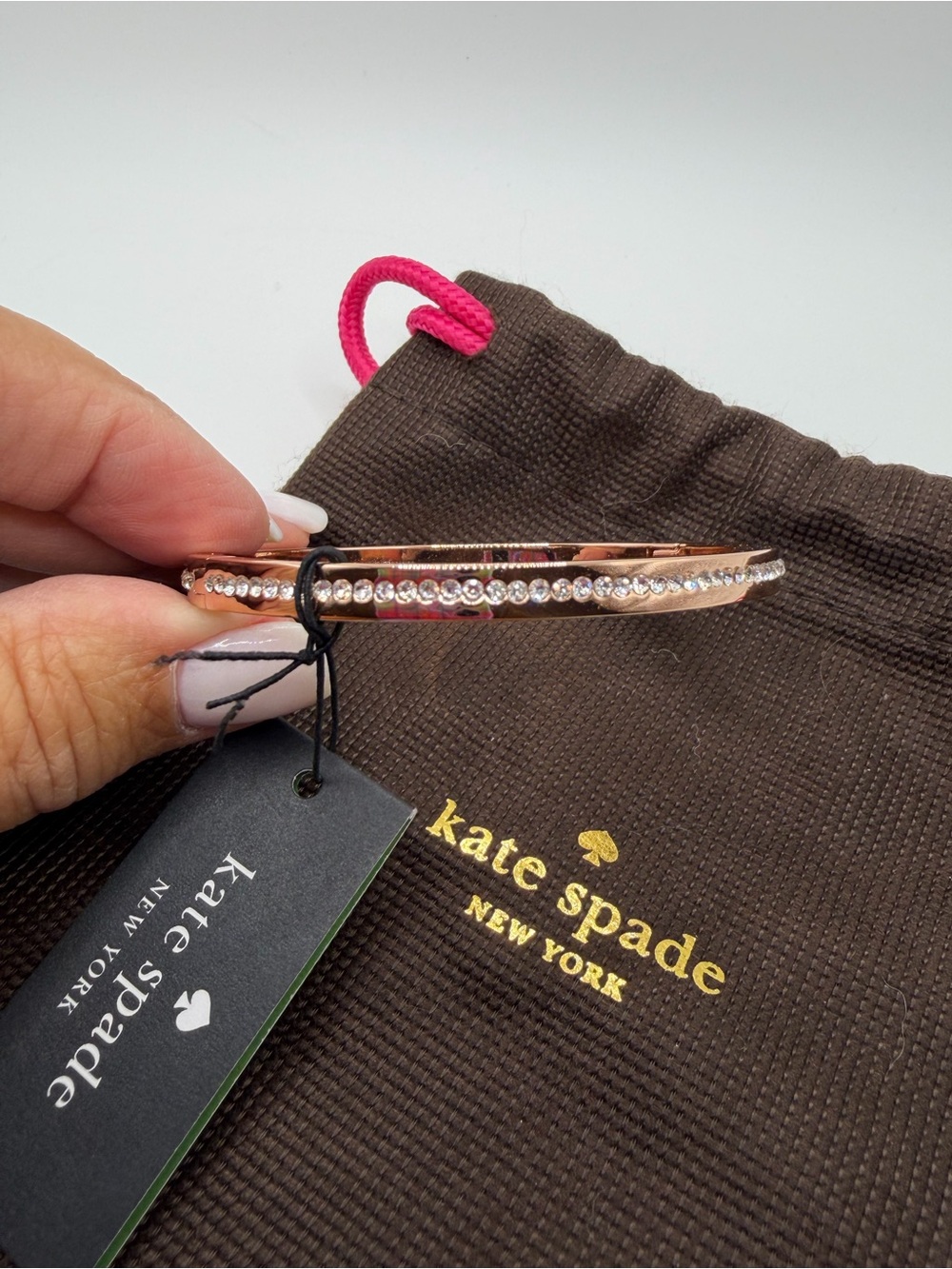 kate spade Rose Gold Crystal Pavé Bangle Bracelet